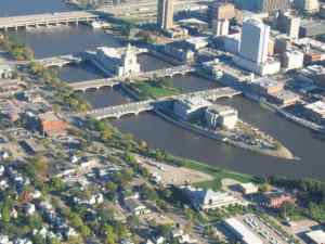 Mays Island, Downtown Cedar Rapids, Iowa